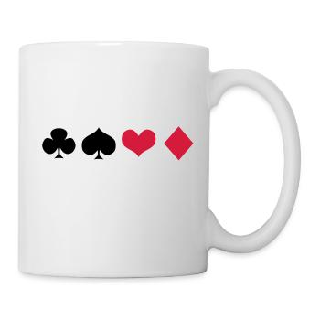 Kreuz Pik Herz Ass - Tasse - Weiß - Rechts