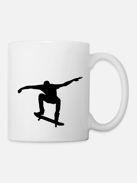 Silhouette de patineur - Mug blanc - blanc