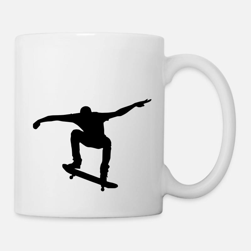 Silhouette de patineur - Mug blanc - blanc