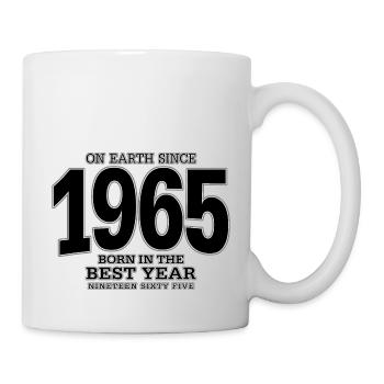 Sur la Terre depuis 1965 (noir) - Mug blanc - blanc - Droite
