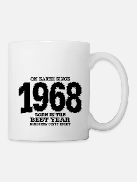 On Earth since 1968 (black) - Tasse - Weiß