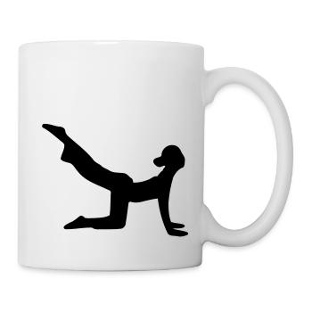 yoga_woman_silhouette_7 - Tasse - Weiß - Rechts