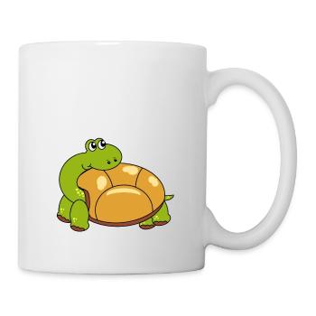 Schildkröte - Tasse - Weiß - Rechts