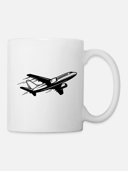 Flugzeug - Tasse - Weiß