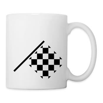 Zielflagge Abseits - anpassbar - Tasse - Weiß - Rechts