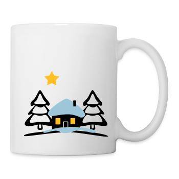 christmas house at North Pole - Mug - white - Right