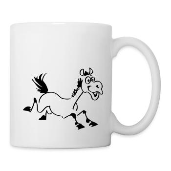 lustiges Pferd - Tasse - Weiß - Rechts