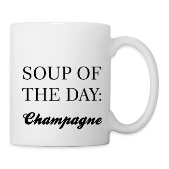 Soupe du jour : - Mug blanc - blanc - Droite