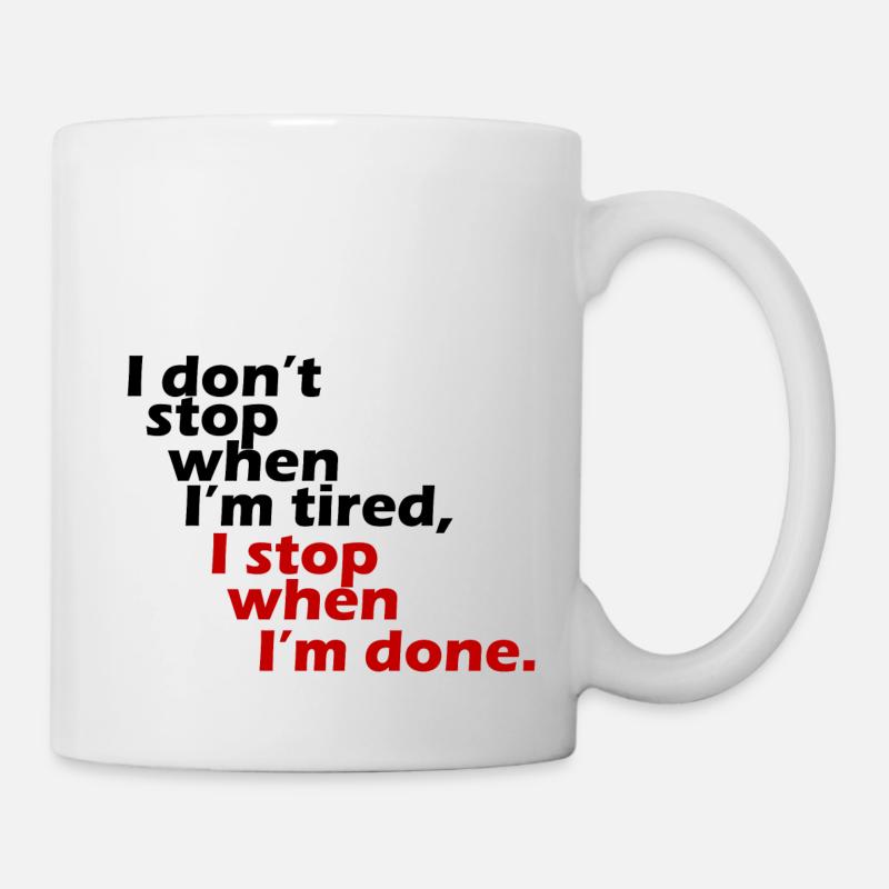 Je ne m'arrête pas d'entraînement motivation - Mug blanc - blanc