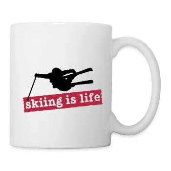 skiing is life i 2c - Mug - white - Right
