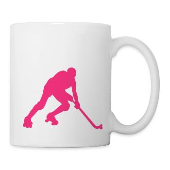 Rollhockey Silhouette Spieler1 - Tasse - Weiß - Rechts