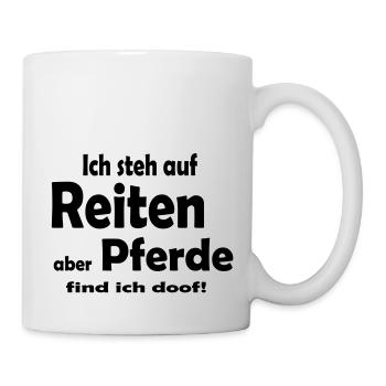 I get up riding - Mug - white - Right