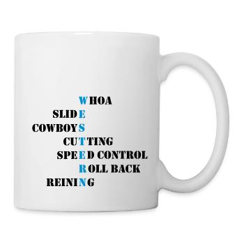 Cowboys de lettrage occidentaux - Mug blanc - blanc - Droite