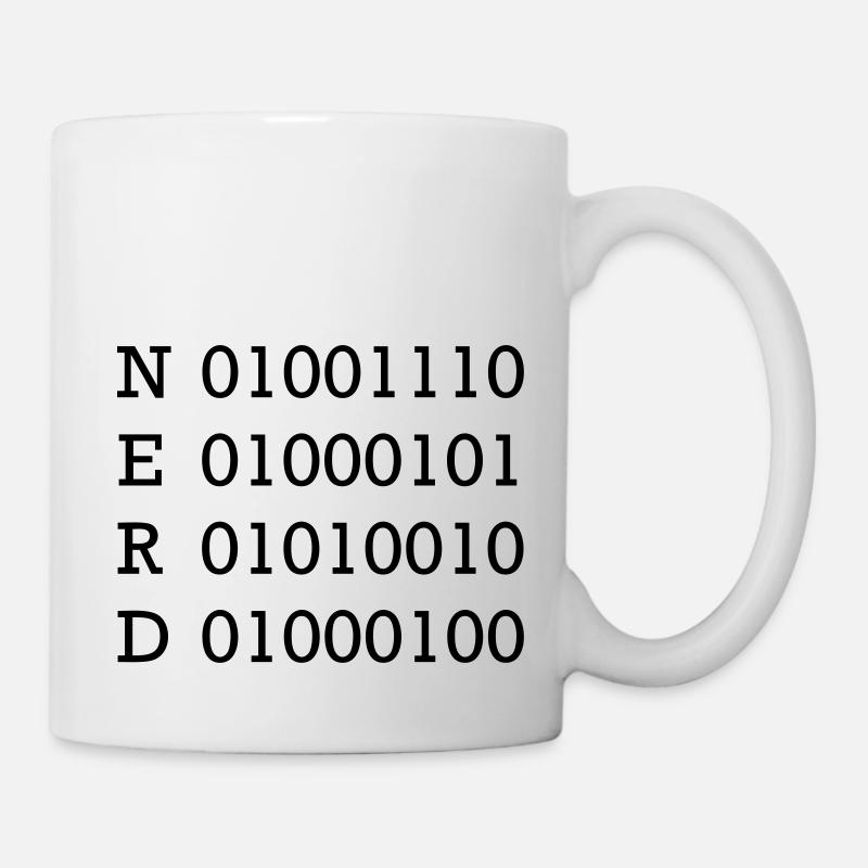 binary nerd - Tasse - Weiß