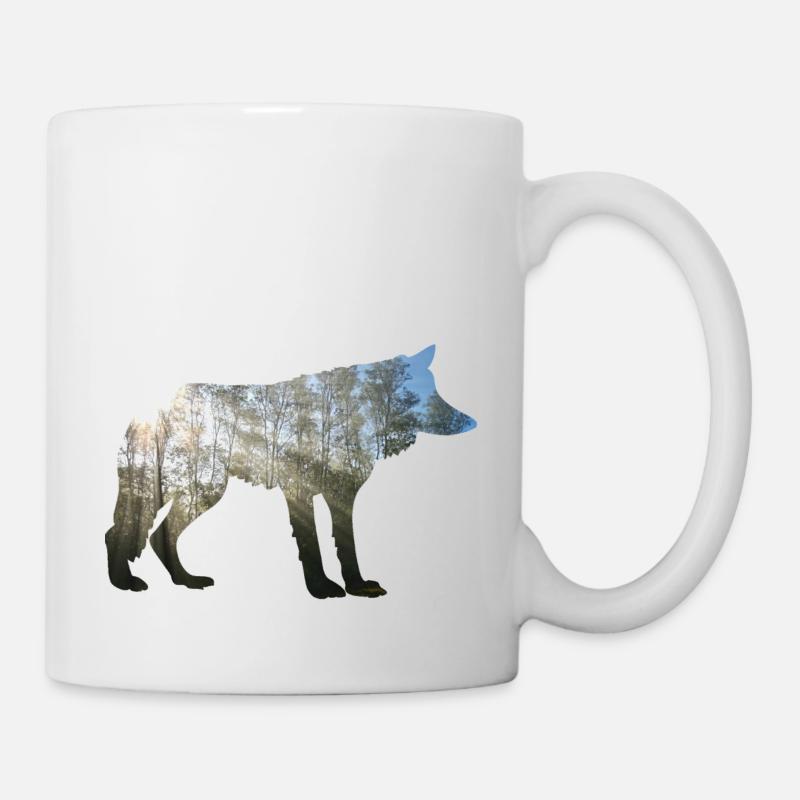wolf im Wald - Tasse - Weiß