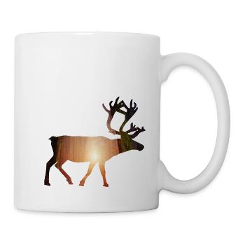 Hirschkuh Waldtiere - Tasse - Weiß - Rechts
