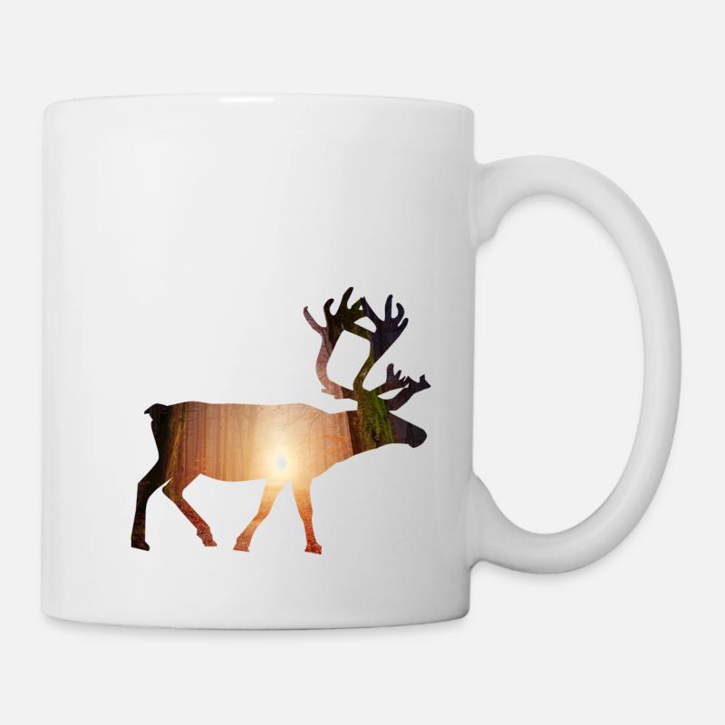 Biche animaux de la forêt - Mug blanc - blanc