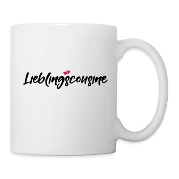 Lieblingscousine beste Cousine Spruch Geschenk - Tasse - Weiß - Rechts