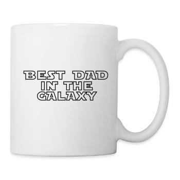 Meilleur papa dans la galaxie Sci-Fi de la fête des pères - Mug blanc - blanc - Droite