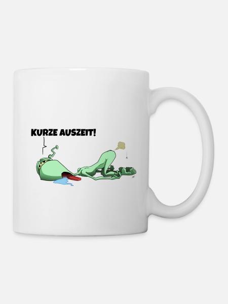 Alien Auszeit - Tasse - Weiß