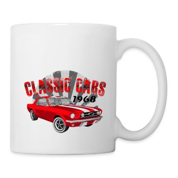 Classic Cars - V8 US Muscle Classic Car - Tasse - Weiß - Rechts