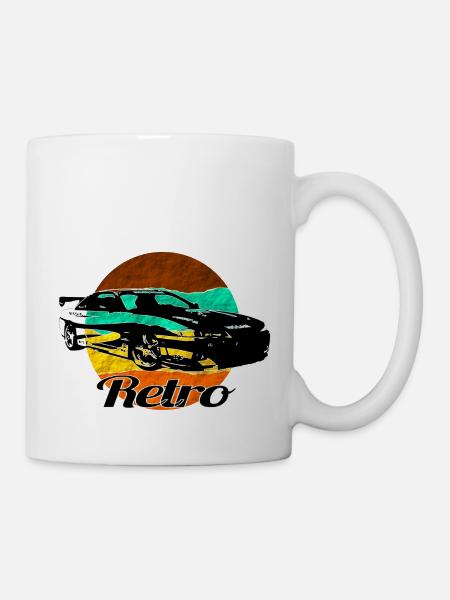 Retro Car Auto - Tasse - Weiß