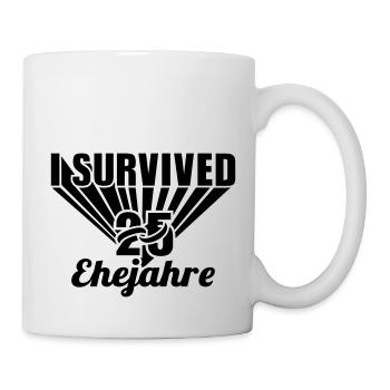 Silver wedding anniversary - 25 years - Marriage - - Mug - white - Right