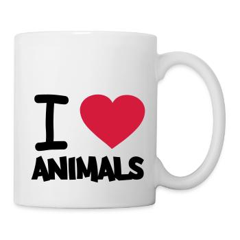 i_love_animals - Tasse - Weiß - Rechts