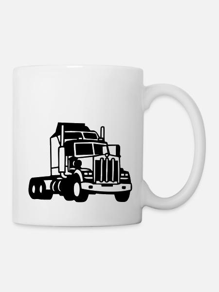 lkw - Tasse - Weiß