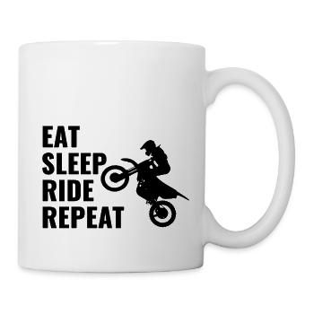 Eat Sleep Ride Repeat - Mug - white - Right