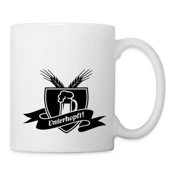 Unterhopft - Bier, , Grillen - Tasse - Weiß - Rechts