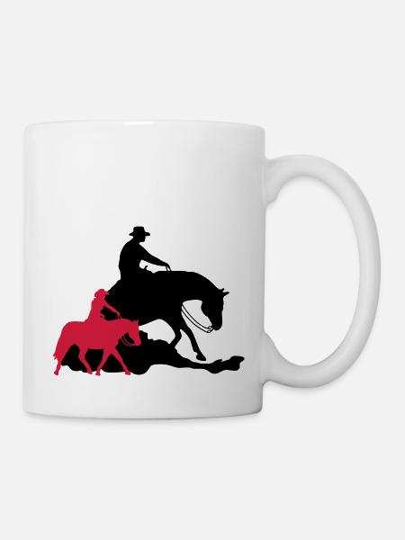 Reining vs Ranch Riding - Mug blanc - blanc