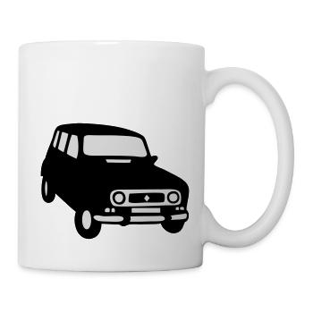 4l voiture de collection vintage - Mug blanc - blanc - Droite