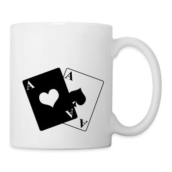 Paire d'as - Mug blanc - blanc - Droite