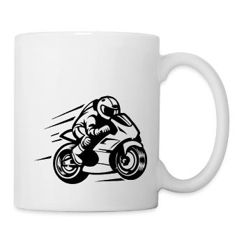 Moto - Mug blanc - blanc - Droite
