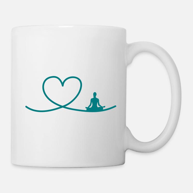 I love Yoga - Mug blanc - blanc