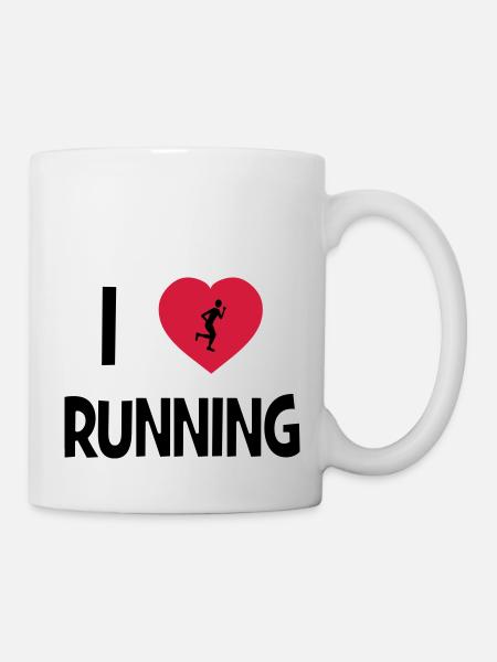 I Love Running - Tasse - Weiß