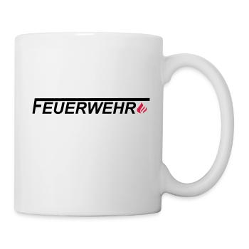 Fire Department logo with a long time F and flame - Mug - white - Right