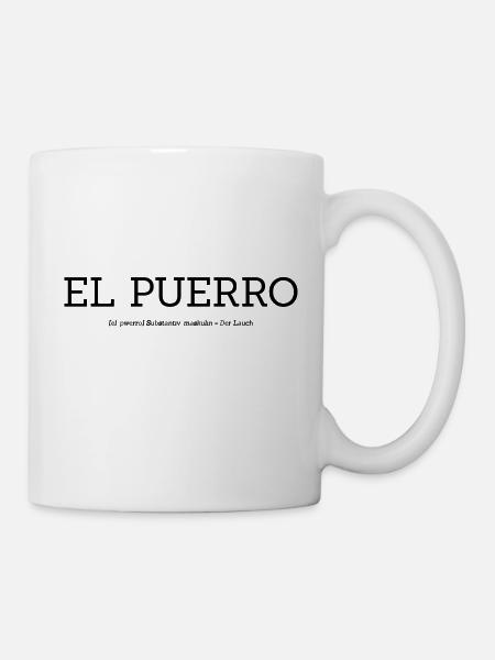 El Puerro - Der Lauch - Tasse - Weiß