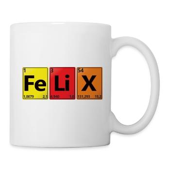 FELIX - Dein Name im Chemie-Look - Tasse - Weiß - Rechts