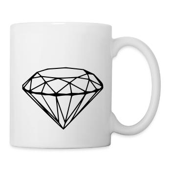 Diamant - Tasse - Weiß - Rechts