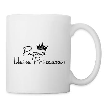 Kinderspruch Papas petite princesse - noir - Mug blanc - blanc - Droite