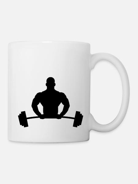 Bodybuilder Logo - Tasse - Weiß