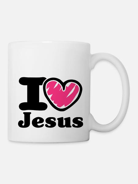 i Love Jesus_V1 - Mug blanc - blanc