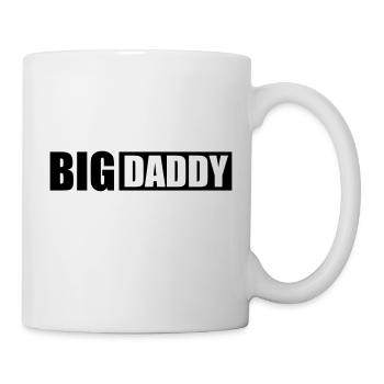 Logo Vatertag Big Daddy Vater Held Papa - Tasse - Weiß - Rechts