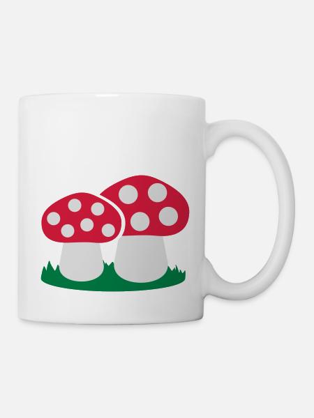Pilz - Tasse - Weiß