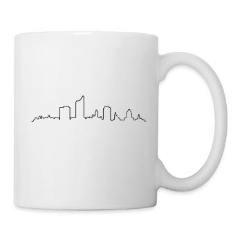 Skyline Leipzig Linie - Tasse - Weiß - Rechts