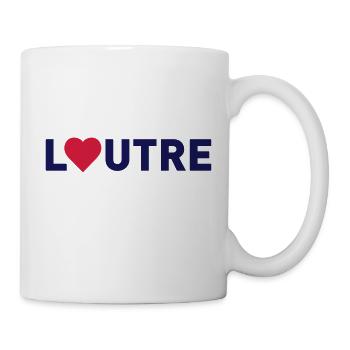 LOVE LOUTRE typo - Mug blanc - blanc - Droite