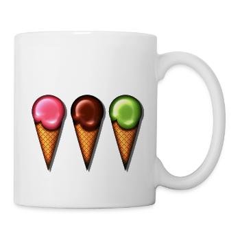 Ice Cream, Icecream, Holidays, Vacation, Summer - Mug blanc - blanc - Droite