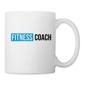 fitness coach blue black - Mug - white - Right